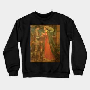 Tristan and Isolde by John William Waterhouse Crewneck Sweatshirt